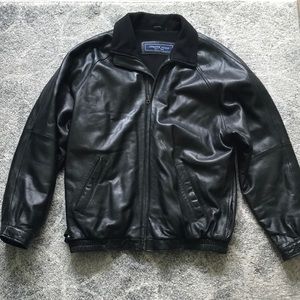 Andrew Fezza genuine leather bomber jacket *defect*
